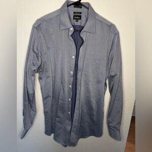 Men's Blue Button-Up Shirt